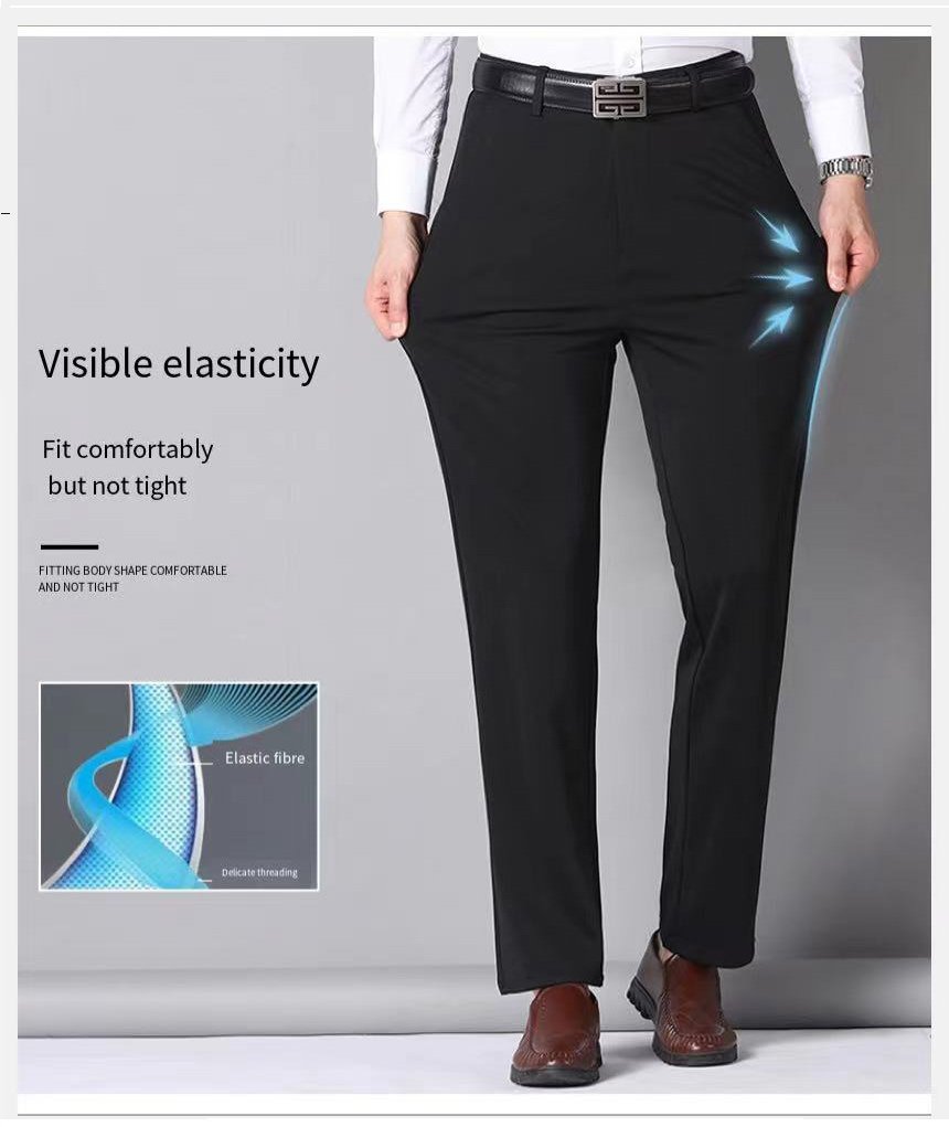 29-42 Men's Summer Thin Fashion Business Casual Suit Pants Long Pants Men's Elastic Straight Sleeve Formal Pants Plus Size 28-40 29-42 Men's Summer Thin Fashion Business Casual Suit Pants Long Pants Men's Elastic Straight Sleeve Formal Pants Plus Size 28-40