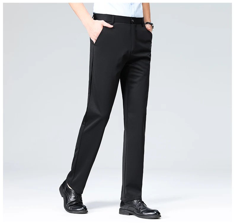 29-42 Men's Summer Thin Fashion Business Casual Suit Pants Long Pants Men's Elastic Straight Sleeve Formal Pants Plus Size 28-40 29-42 Men's Summer Thin Fashion Business Casual Suit Pants Long Pants Men's Elastic Straight Sleeve Formal Pants Plus Size 28-40