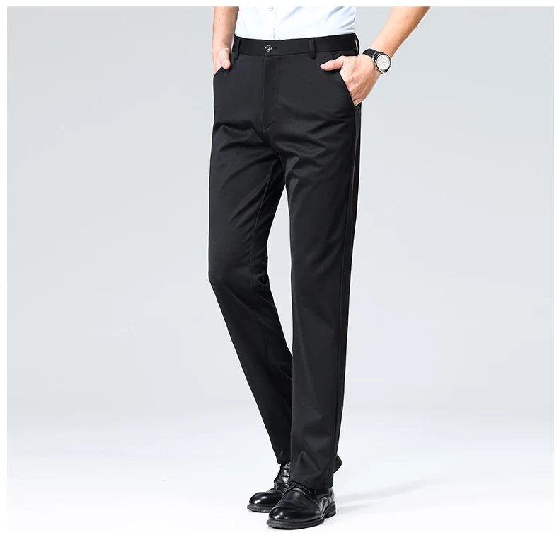 29-42 Men's Summer Thin Fashion Business Casual Suit Pants Long Pants Men's Elastic Straight Sleeve Formal Pants Plus Size 28-40 29-42 Men's Summer Thin Fashion Business Casual Suit Pants Long Pants Men's Elastic Straight Sleeve Formal Pants Plus Size 28-40