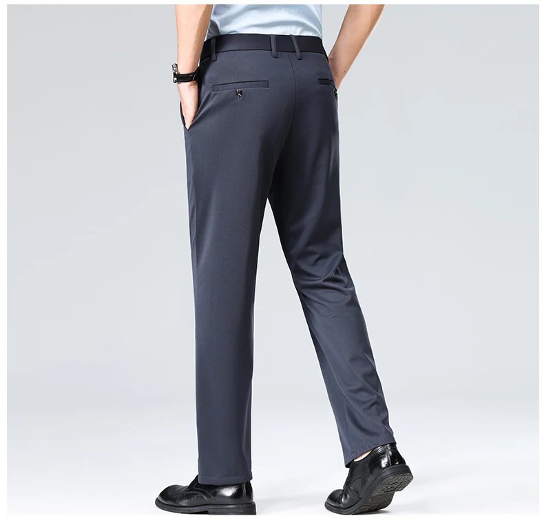 29-42 Men's Summer Thin Fashion Business Casual Suit Pants Long Pants Men's Elastic Straight Sleeve Formal Pants Plus Size 28-40 29-42 Men's Summer Thin Fashion Business Casual Suit Pants Long Pants Men's Elastic Straight Sleeve Formal Pants Plus Size 28-40