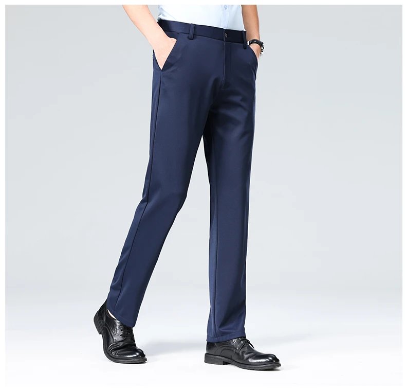 29-42 Men's Summer Thin Fashion Business Casual Suit Pants Long Pants Men's Elastic Straight Sleeve Formal Pants Plus Size 28-40 29-42 Men's Summer Thin Fashion Business Casual Suit Pants Long Pants Men's Elastic Straight Sleeve Formal Pants Plus Size 28-40