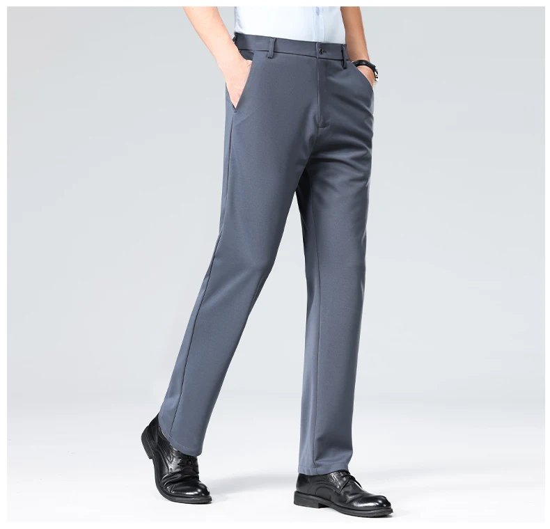 29-42 Men's Summer Thin Fashion Business Casual Suit Pants Long Pants Men's Elastic Straight Sleeve Formal Pants Plus Size 28-40 29-42 Men's Summer Thin Fashion Business Casual Suit Pants Long Pants Men's Elastic Straight Sleeve Formal Pants Plus Size 28-40