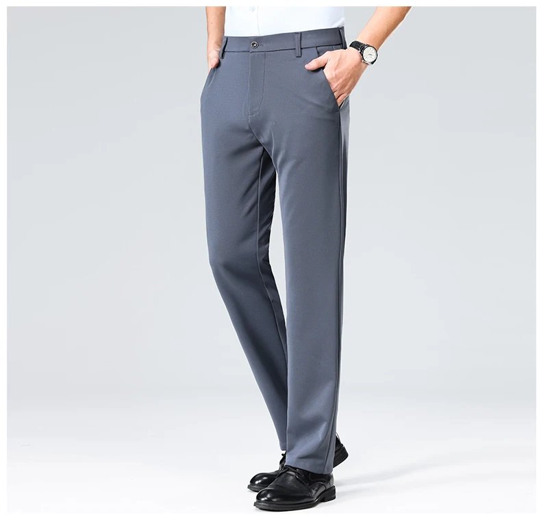 29-42 Men's Summer Thin Fashion Business Casual Suit Pants Long Pants Men's Elastic Straight Sleeve Formal Pants Plus Size 28-40 29-42 Men's Summer Thin Fashion Business Casual Suit Pants Long Pants Men's Elastic Straight Sleeve Formal Pants Plus Size 28-40