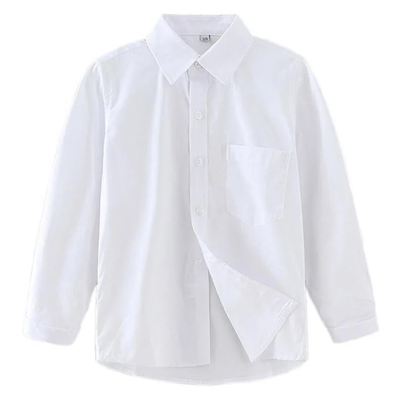 Baby Toddler Teenage Clothes School Uniform Shirts White Long Sleeve Short Sleeve Turn-down Collar Kids Shirt For Children Tops Baby Toddler Teenage Clothes School Uniform Shirts White Long Sleeve Short Sleeve Turn-down Collar Kids Shirt For Children Tops