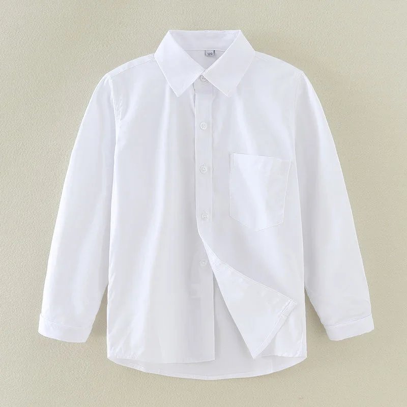 Baby Toddler Teenage Clothes School Uniform Shirts White Long Sleeve Short Sleeve Turn-down Collar Kids Shirt For Children Tops Baby Toddler Teenage Clothes School Uniform Shirts White Long Sleeve Short Sleeve Turn-down Collar Kids Shirt For Children Tops