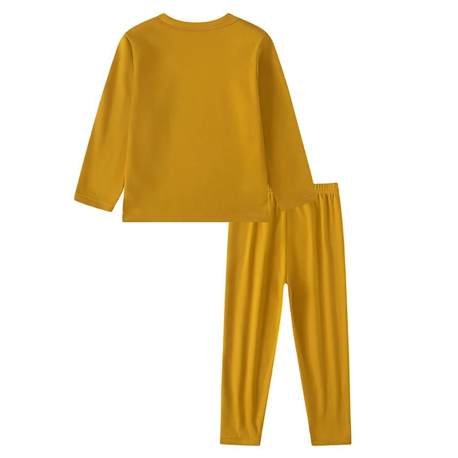 2piece Autumn And Winter Children's Solid Color Simple Multi Color Warm Underwear Set for Boys and Girls Fashion Home Base Shirt