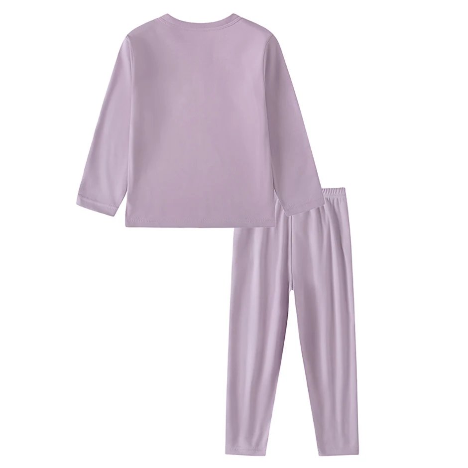 2piece Autumn And Winter Children's Solid Color Simple Multi Color Warm Underwear Set for Boys and Girls Fashion Home Base Shirt