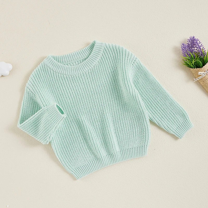 Suefunskry Newborn Baby Girl Boy Knitted Long Sleeve Autumn Winter Sweater Solid Loose Pullover Casual Tops Kids Clothes 3M-5Y Suefunskry Newborn Baby Girl Boy Knitted Long Sleeve Autumn Winter Sweater Solid Loose Pullover Casual Tops Kids Clothes 3M-5Y