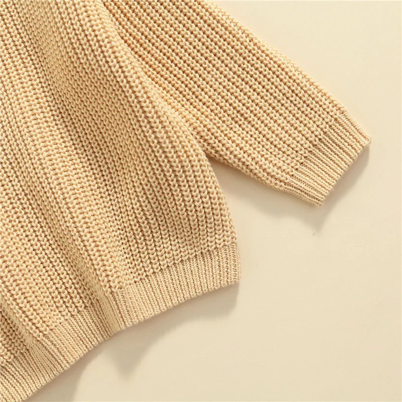 Suefunskry Newborn Baby Girl Boy Knitted Long Sleeve Autumn Winter Sweater Solid Loose Pullover Casual Tops Kids Clothes 3M-5Y Suefunskry Newborn Baby Girl Boy Knitted Long Sleeve Autumn Winter Sweater Solid Loose Pullover Casual Tops Kids Clothes 3M-5Y