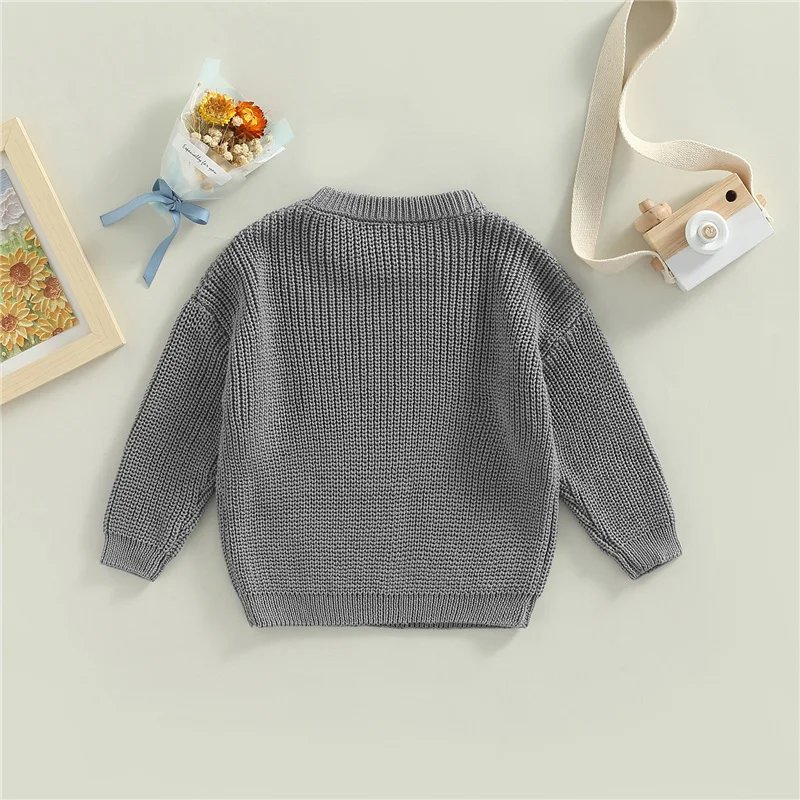 Suefunskry Newborn Baby Girl Boy Knitted Long Sleeve Autumn Winter Sweater Solid Loose Pullover Casual Tops Kids Clothes 3M-5Y Suefunskry Newborn Baby Girl Boy Knitted Long Sleeve Autumn Winter Sweater Solid Loose Pullover Casual Tops Kids Clothes 3M-5Y