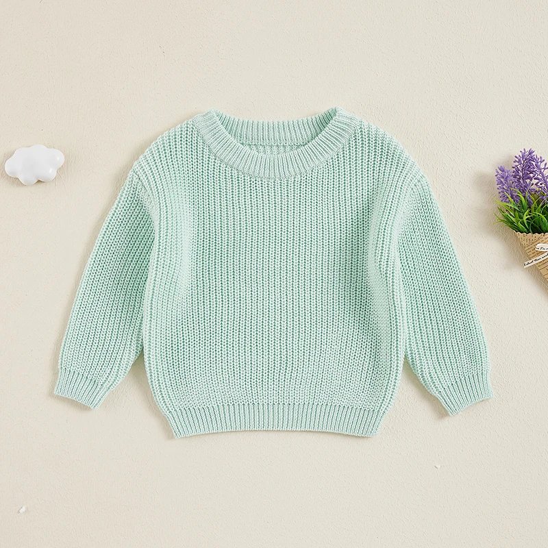 Suefunskry Newborn Baby Girl Boy Knitted Long Sleeve Autumn Winter Sweater Solid Loose Pullover Casual Tops Kids Clothes 3M-5Y Suefunskry Newborn Baby Girl Boy Knitted Long Sleeve Autumn Winter Sweater Solid Loose Pullover Casual Tops Kids Clothes 3M-5Y