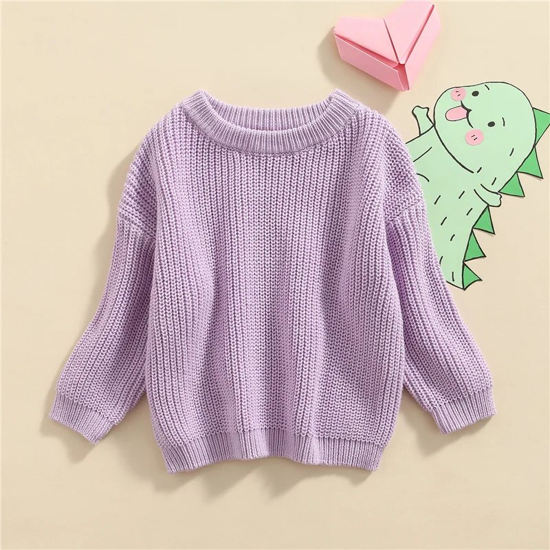 Suefunskry Newborn Baby Girl Boy Knitted Long Sleeve Autumn Winter Sweater Solid Loose Pullover Casual Tops Kids Clothes 3M-5Y Suefunskry Newborn Baby Girl Boy Knitted Long Sleeve Autumn Winter Sweater Solid Loose Pullover Casual Tops Kids Clothes 3M-5Y