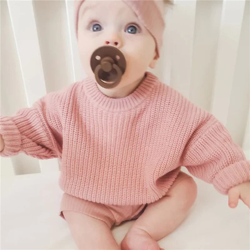 Suefunskry Newborn Baby Girl Boy Knitted Long Sleeve Autumn Winter Sweater Solid Loose Pullover Casual Tops Kids Clothes 3M-5Y Suefunskry Newborn Baby Girl Boy Knitted Long Sleeve Autumn Winter Sweater Solid Loose Pullover Casual Tops Kids Clothes 3M-5Y