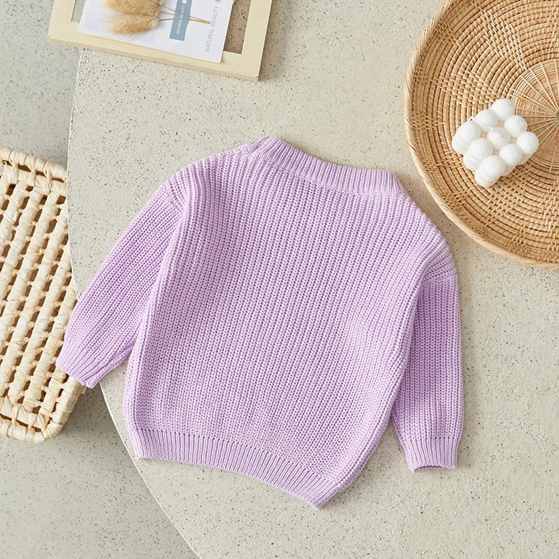 Suefunskry Newborn Baby Girl Boy Knitted Long Sleeve Autumn Winter Sweater Solid Loose Pullover Casual Tops Kids Clothes 3M-5Y Suefunskry Newborn Baby Girl Boy Knitted Long Sleeve Autumn Winter Sweater Solid Loose Pullover Casual Tops Kids Clothes 3M-5Y