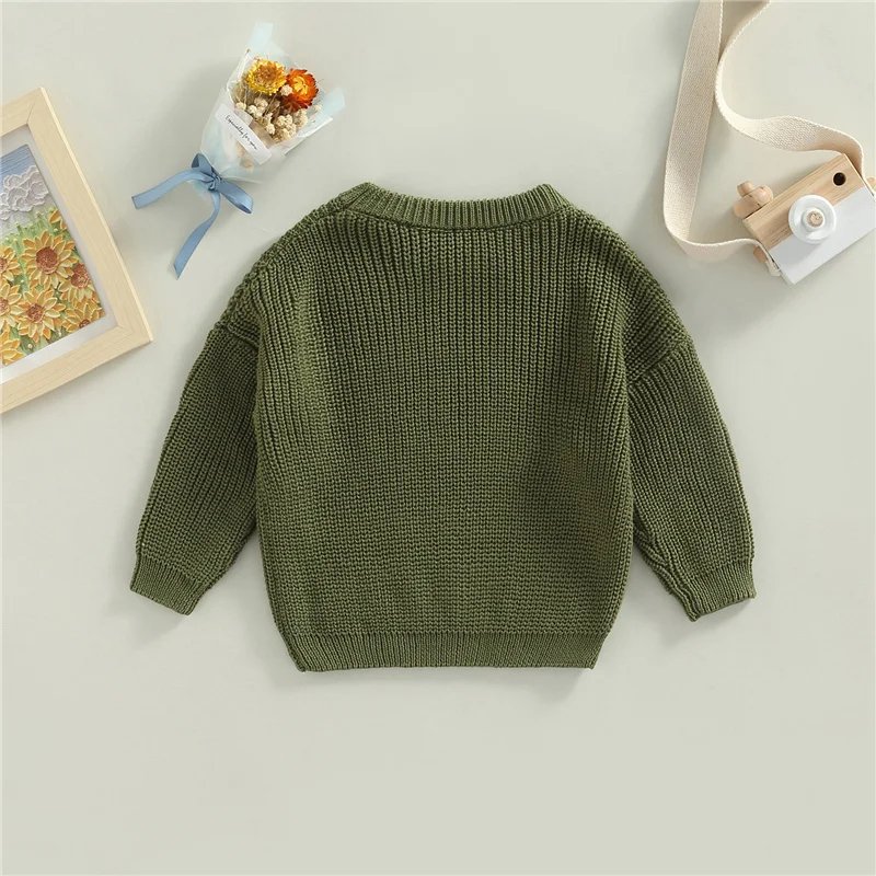 Suefunskry Newborn Baby Girl Boy Knitted Long Sleeve Autumn Winter Sweater Solid Loose Pullover Casual Tops Kids Clothes 3M-5Y Suefunskry Newborn Baby Girl Boy Knitted Long Sleeve Autumn Winter Sweater Solid Loose Pullover Casual Tops Kids Clothes 3M-5Y