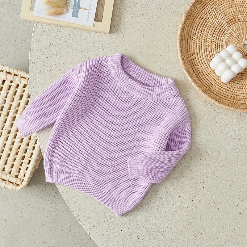 Suefunskry Newborn Baby Girl Boy Knitted Long Sleeve Autumn Winter Sweater Solid Loose Pullover Casual Tops Kids Clothes 3M-5Y Suefunskry Newborn Baby Girl Boy Knitted Long Sleeve Autumn Winter Sweater Solid Loose Pullover Casual Tops Kids Clothes 3M-5Y
