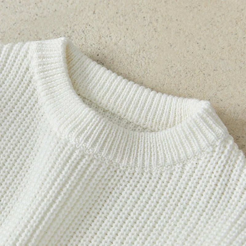 Suefunskry Newborn Baby Girl Boy Knitted Long Sleeve Autumn Winter Sweater Solid Loose Pullover Casual Tops Kids Clothes 3M-5Y Suefunskry Newborn Baby Girl Boy Knitted Long Sleeve Autumn Winter Sweater Solid Loose Pullover Casual Tops Kids Clothes 3M-5Y