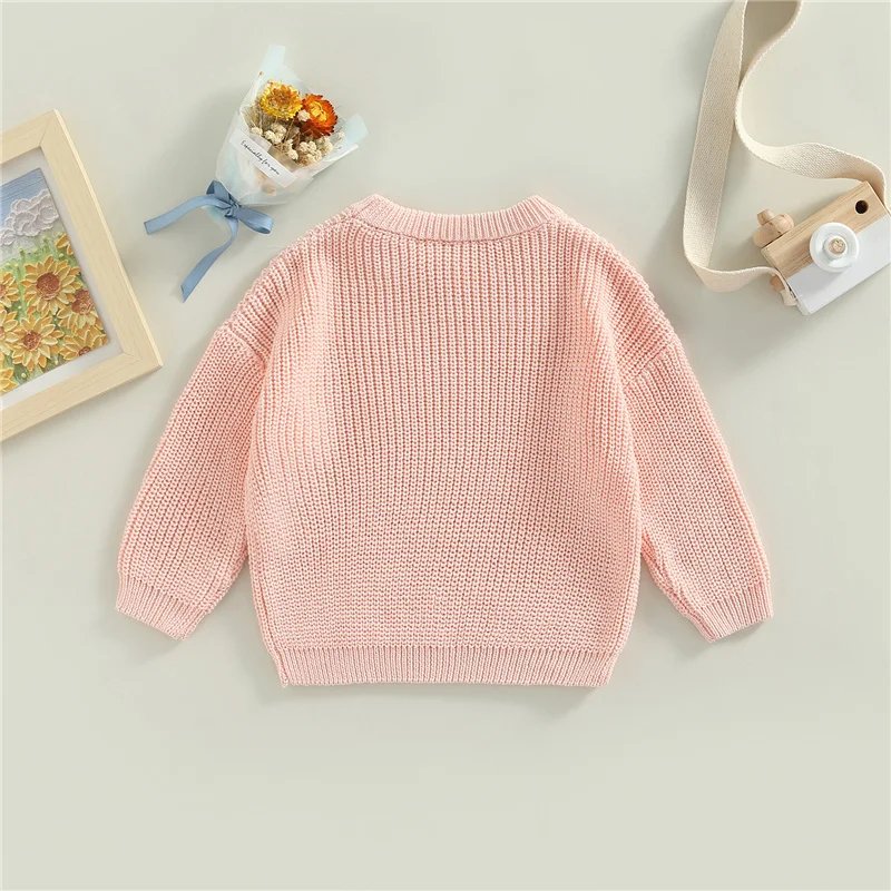 Suefunskry Newborn Baby Girl Boy Knitted Long Sleeve Autumn Winter Sweater Solid Loose Pullover Casual Tops Kids Clothes 3M-5Y Suefunskry Newborn Baby Girl Boy Knitted Long Sleeve Autumn Winter Sweater Solid Loose Pullover Casual Tops Kids Clothes 3M-5Y