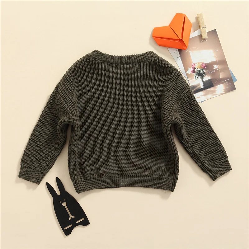 Suefunskry Newborn Baby Girl Boy Knitted Long Sleeve Autumn Winter Sweater Solid Loose Pullover Casual Tops Kids Clothes 3M-5Y Suefunskry Newborn Baby Girl Boy Knitted Long Sleeve Autumn Winter Sweater Solid Loose Pullover Casual Tops Kids Clothes 3M-5Y