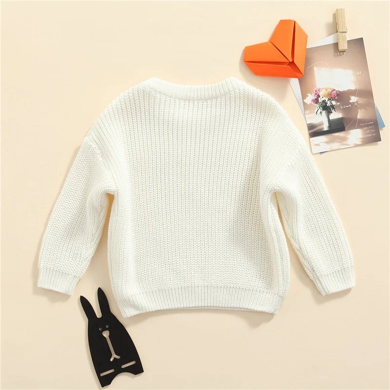 Suefunskry Newborn Baby Girl Boy Knitted Long Sleeve Autumn Winter Sweater Solid Loose Pullover Casual Tops Kids Clothes 3M-5Y Suefunskry Newborn Baby Girl Boy Knitted Long Sleeve Autumn Winter Sweater Solid Loose Pullover Casual Tops Kids Clothes 3M-5Y
