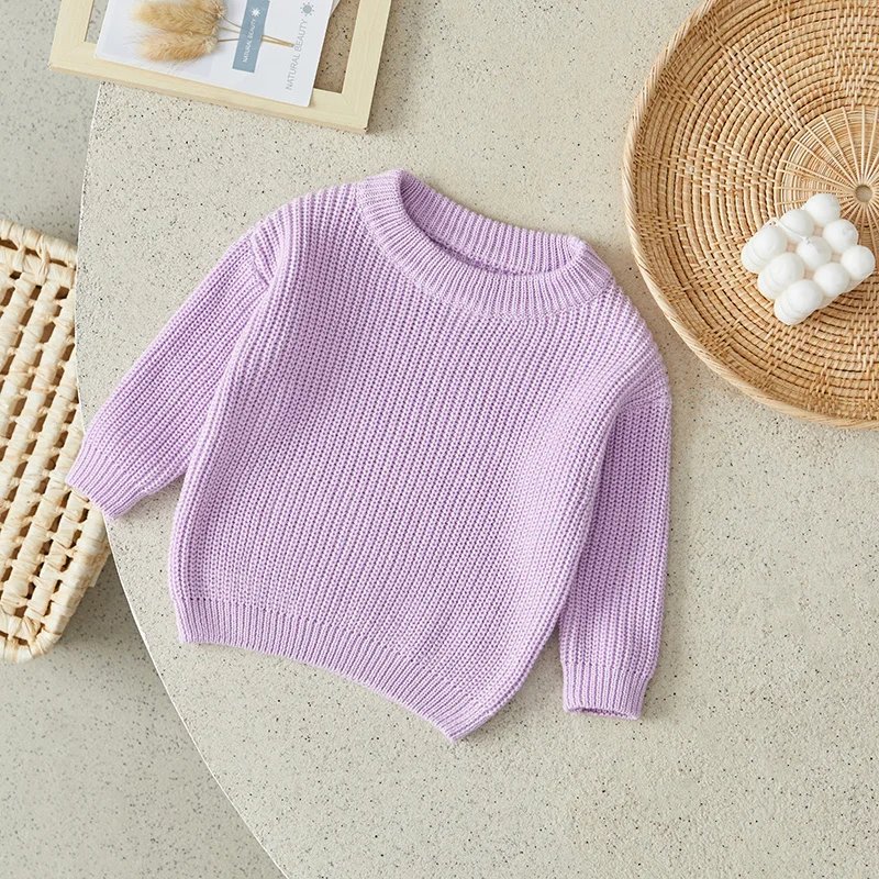 Suefunskry Newborn Baby Girl Boy Knitted Long Sleeve Autumn Winter Sweater Solid Loose Pullover Casual Tops Kids Clothes 3M-5Y Suefunskry Newborn Baby Girl Boy Knitted Long Sleeve Autumn Winter Sweater Solid Loose Pullover Casual Tops Kids Clothes 3M-5Y