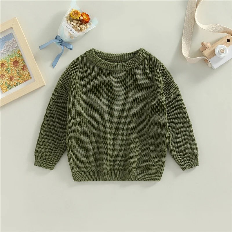 Suefunskry Newborn Baby Girl Boy Knitted Long Sleeve Autumn Winter Sweater Solid Loose Pullover Casual Tops Kids Clothes 3M-5Y Suefunskry Newborn Baby Girl Boy Knitted Long Sleeve Autumn Winter Sweater Solid Loose Pullover Casual Tops Kids Clothes 3M-5Y