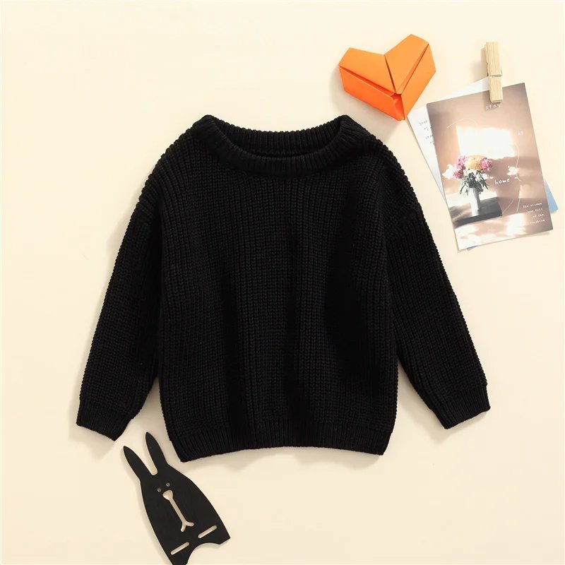 Suefunskry Newborn Baby Girl Boy Knitted Long Sleeve Autumn Winter Sweater Solid Loose Pullover Casual Tops Kids Clothes 3M-5Y Suefunskry Newborn Baby Girl Boy Knitted Long Sleeve Autumn Winter Sweater Solid Loose Pullover Casual Tops Kids Clothes 3M-5Y