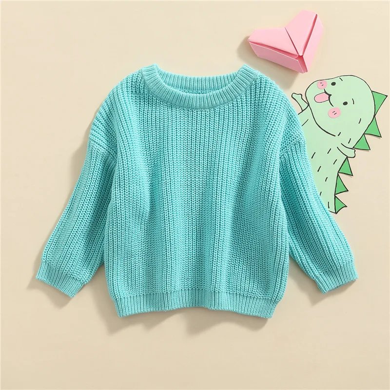 Suefunskry Newborn Baby Girl Boy Knitted Long Sleeve Autumn Winter Sweater Solid Loose Pullover Casual Tops Kids Clothes 3M-5Y Suefunskry Newborn Baby Girl Boy Knitted Long Sleeve Autumn Winter Sweater Solid Loose Pullover Casual Tops Kids Clothes 3M-5Y