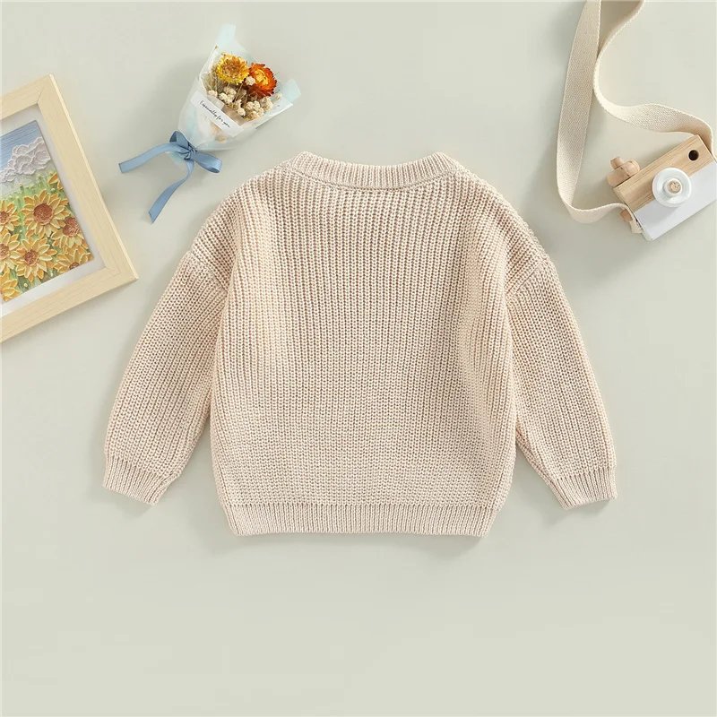 Suefunskry Newborn Baby Girl Boy Knitted Long Sleeve Autumn Winter Sweater Solid Loose Pullover Casual Tops Kids Clothes 3M-5Y Suefunskry Newborn Baby Girl Boy Knitted Long Sleeve Autumn Winter Sweater Solid Loose Pullover Casual Tops Kids Clothes 3M-5Y