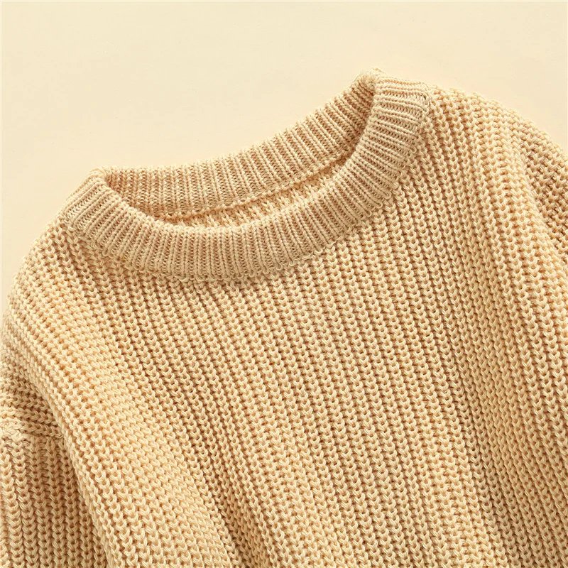 Suefunskry Newborn Baby Girl Boy Knitted Long Sleeve Autumn Winter Sweater Solid Loose Pullover Casual Tops Kids Clothes 3M-5Y Suefunskry Newborn Baby Girl Boy Knitted Long Sleeve Autumn Winter Sweater Solid Loose Pullover Casual Tops Kids Clothes 3M-5Y