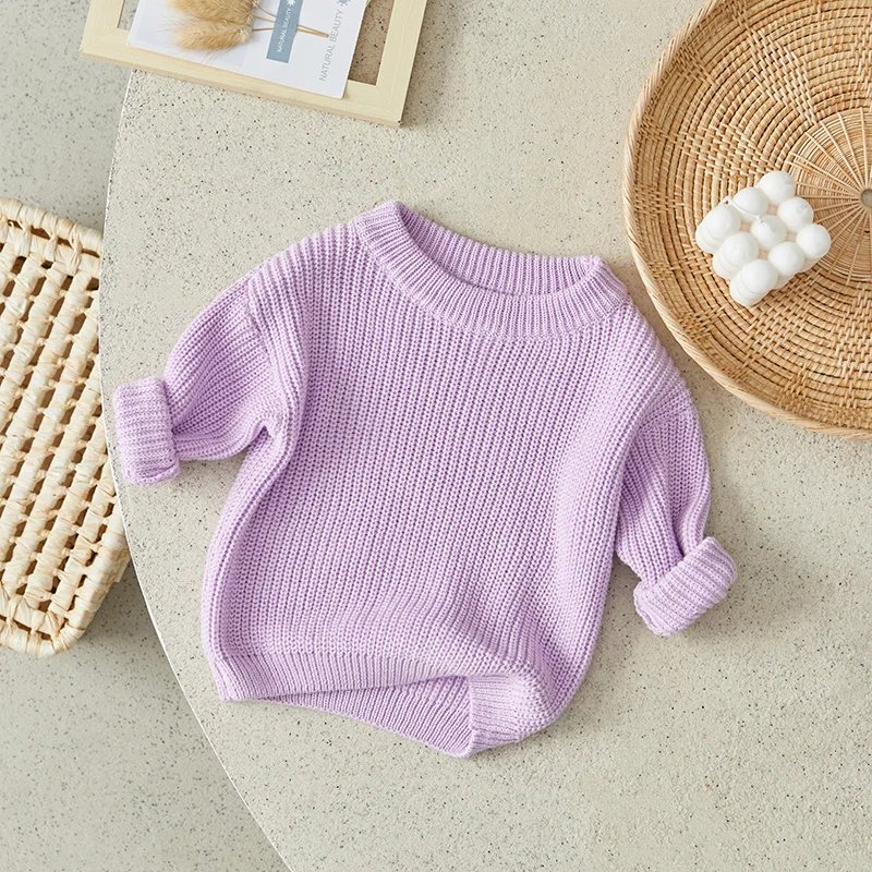 Suefunskry Newborn Baby Girl Boy Knitted Long Sleeve Autumn Winter Sweater Solid Loose Pullover Casual Tops Kids Clothes 3M-5Y Suefunskry Newborn Baby Girl Boy Knitted Long Sleeve Autumn Winter Sweater Solid Loose Pullover Casual Tops Kids Clothes 3M-5Y