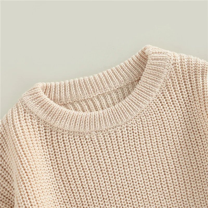 Suefunskry Newborn Baby Girl Boy Knitted Long Sleeve Autumn Winter Sweater Solid Loose Pullover Casual Tops Kids Clothes 3M-5Y Suefunskry Newborn Baby Girl Boy Knitted Long Sleeve Autumn Winter Sweater Solid Loose Pullover Casual Tops Kids Clothes 3M-5Y