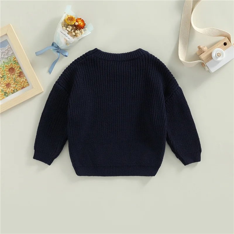 Suefunskry Newborn Baby Girl Boy Knitted Long Sleeve Autumn Winter Sweater Solid Loose Pullover Casual Tops Kids Clothes 3M-5Y Suefunskry Newborn Baby Girl Boy Knitted Long Sleeve Autumn Winter Sweater Solid Loose Pullover Casual Tops Kids Clothes 3M-5Y