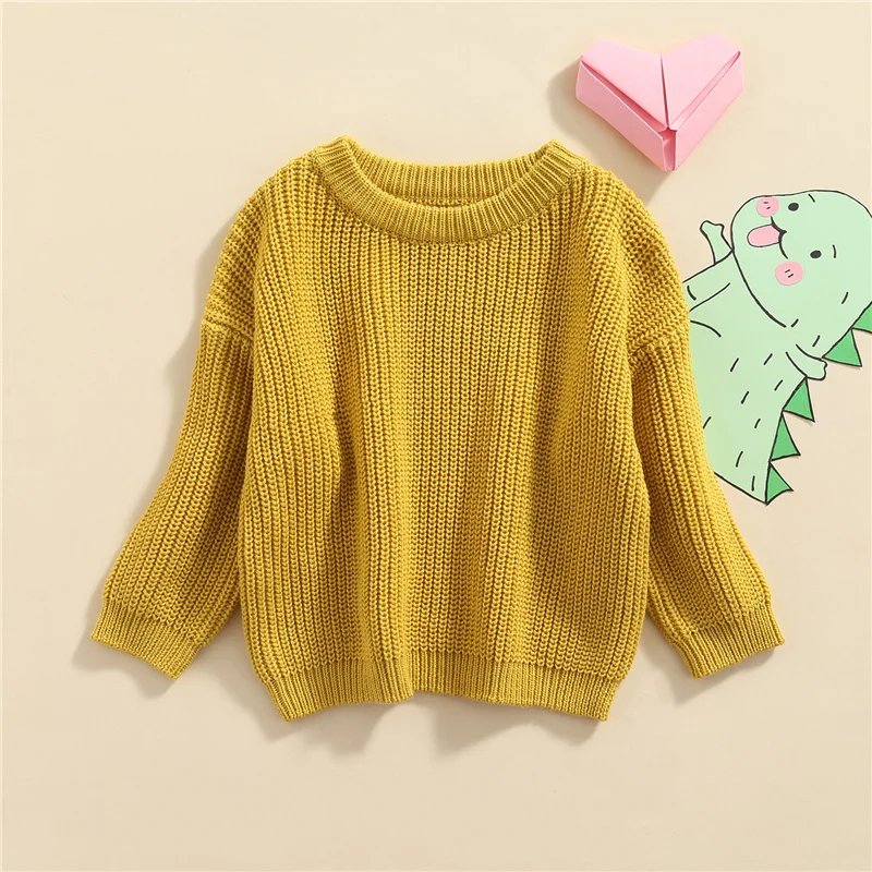Suefunskry Newborn Baby Girl Boy Knitted Long Sleeve Autumn Winter Sweater Solid Loose Pullover Casual Tops Kids Clothes 3M-5Y Suefunskry Newborn Baby Girl Boy Knitted Long Sleeve Autumn Winter Sweater Solid Loose Pullover Casual Tops Kids Clothes 3M-5Y