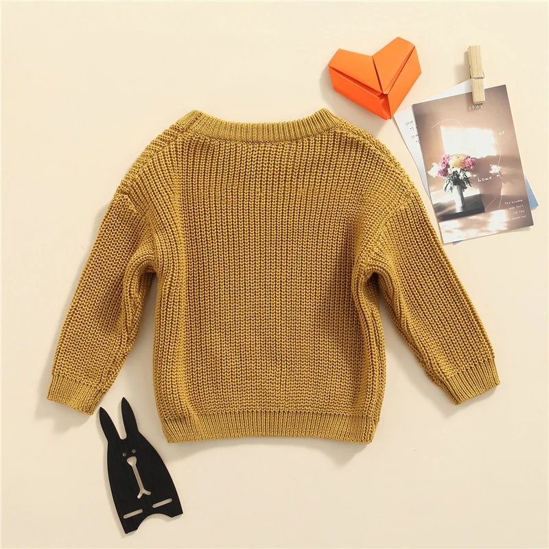 Suefunskry Newborn Baby Girl Boy Knitted Long Sleeve Autumn Winter Sweater Solid Loose Pullover Casual Tops Kids Clothes 3M-5Y Suefunskry Newborn Baby Girl Boy Knitted Long Sleeve Autumn Winter Sweater Solid Loose Pullover Casual Tops Kids Clothes 3M-5Y