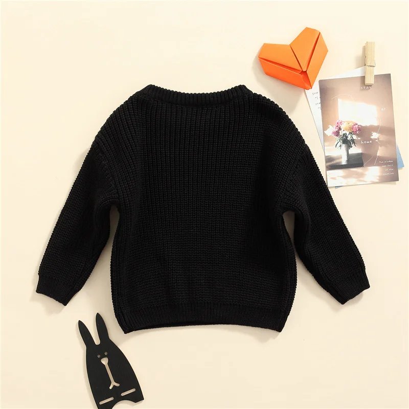 Suefunskry Newborn Baby Girl Boy Knitted Long Sleeve Autumn Winter Sweater Solid Loose Pullover Casual Tops Kids Clothes 3M-5Y Suefunskry Newborn Baby Girl Boy Knitted Long Sleeve Autumn Winter Sweater Solid Loose Pullover Casual Tops Kids Clothes 3M-5Y