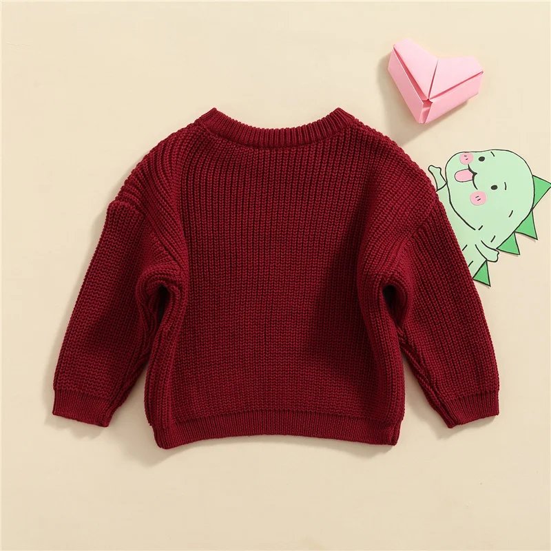 Suefunskry Newborn Baby Girl Boy Knitted Long Sleeve Autumn Winter Sweater Solid Loose Pullover Casual Tops Kids Clothes 3M-5Y Suefunskry Newborn Baby Girl Boy Knitted Long Sleeve Autumn Winter Sweater Solid Loose Pullover Casual Tops Kids Clothes 3M-5Y