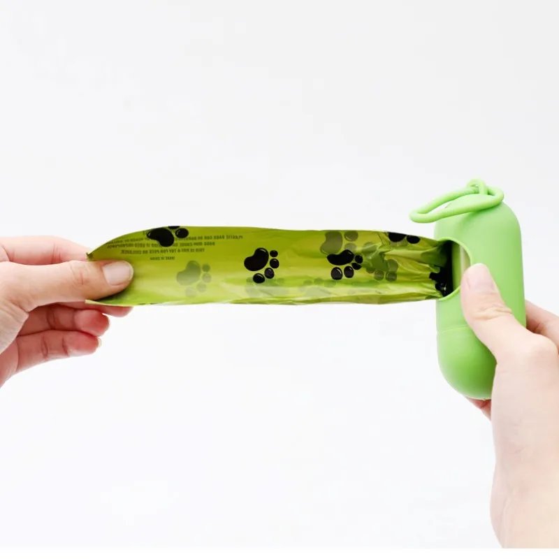 Biodegradable Pet Waste Bags Thickened Portable Printed Dog Poop Bags Eco-friendly Outdoor Pet Poop Pickup Bags with Organizer