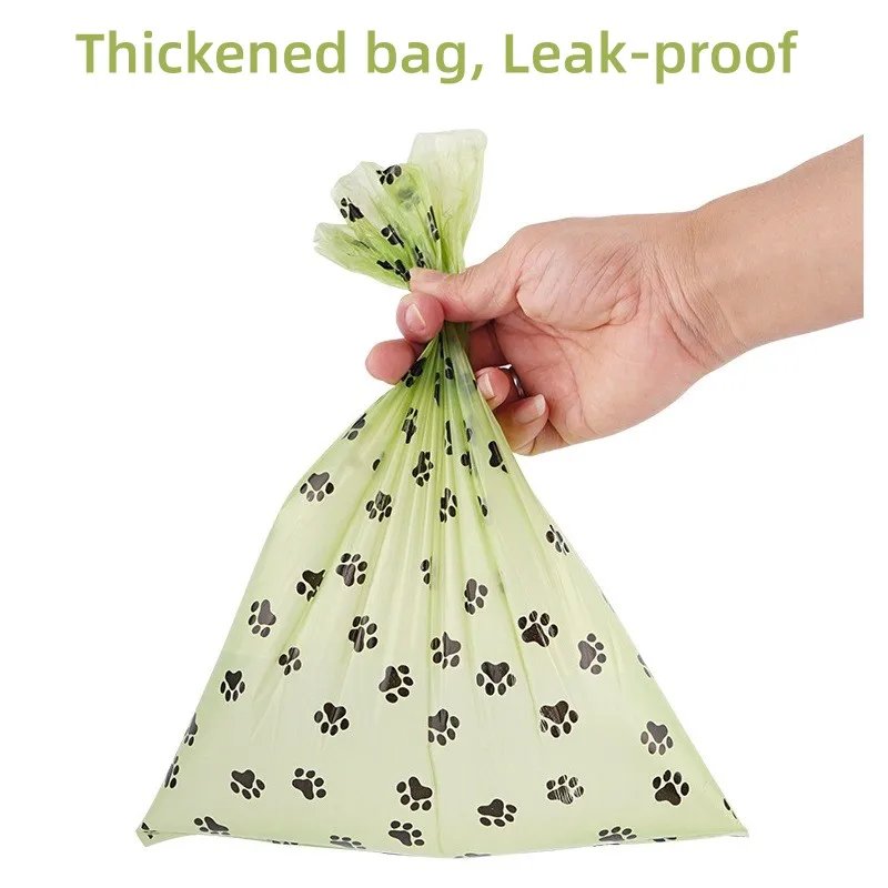 Biodegradable Pet Waste Bags Thickened Portable Printed Dog Poop Bags Eco-friendly Outdoor Pet Poop Pickup Bags with Organizer