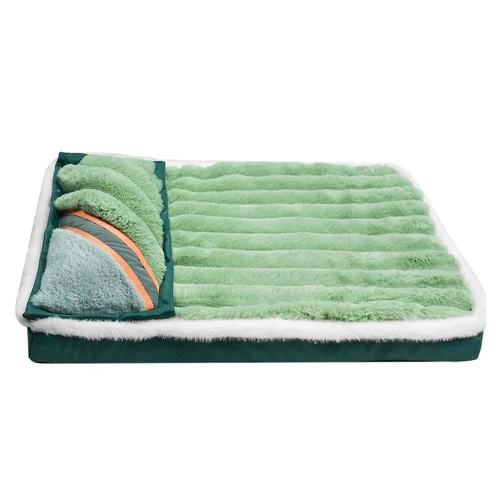Winter Dogs Sleeping Bed Fleece Pet Blanket Detachable Cat Puppy Mat Washable Kennel Mattress Pet Supplies Large Dog Dog Bed