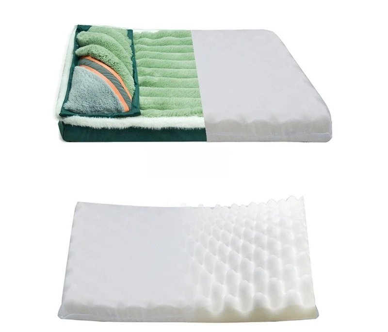 Winter Dogs Sleeping Bed Fleece Pet Blanket Detachable Cat Puppy Mat Washable Kennel Mattress Pet Supplies Large Dog Dog Bed