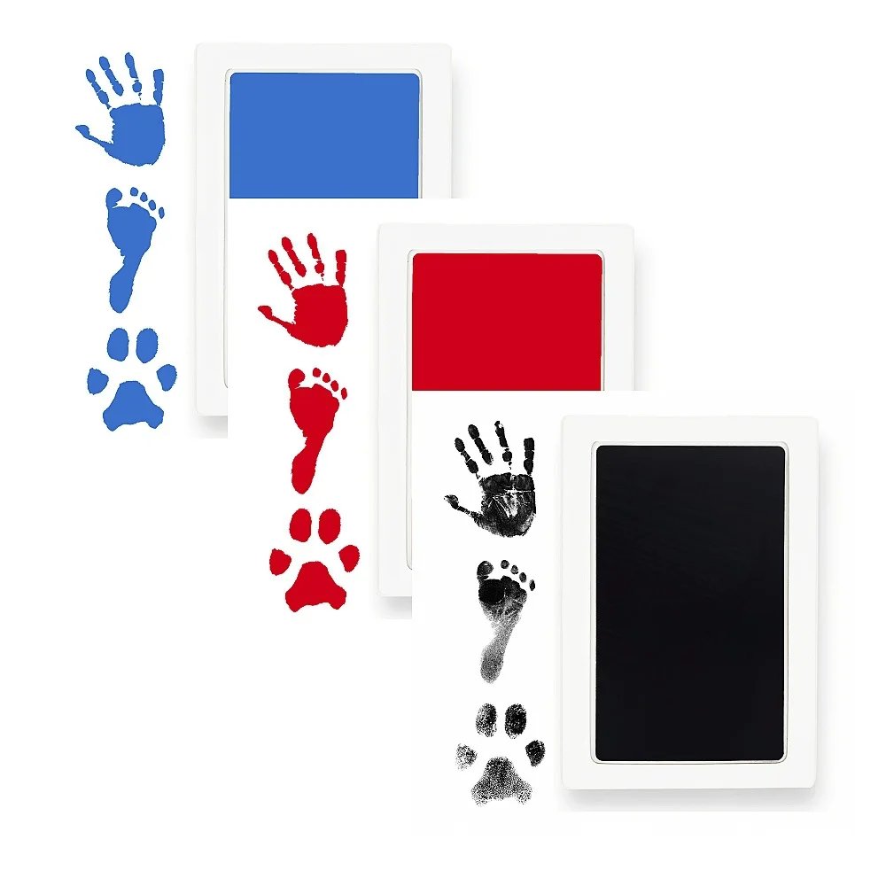 Safe Non-toxic Baby Footprints Handprint No Touch Skin Inkless Ink Pads Kits for 0-10 Months Newborn Pet Dog Footprint Souvenir Safe Non-toxic Baby Footprints Handprint No Touch Skin Inkless Ink Pads Kits for 0-10 Months Newborn Pet Dog Footprint Souvenir