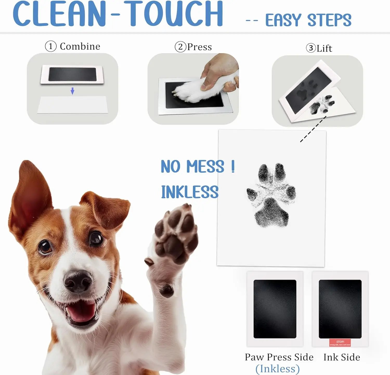 Safe Non-toxic Baby Footprints Handprint No Touch Skin Inkless Ink Pads Kits for 0-10 Months Newborn Pet Dog Footprint Souvenir Safe Non-toxic Baby Footprints Handprint No Touch Skin Inkless Ink Pads Kits for 0-10 Months Newborn Pet Dog Footprint Souvenir