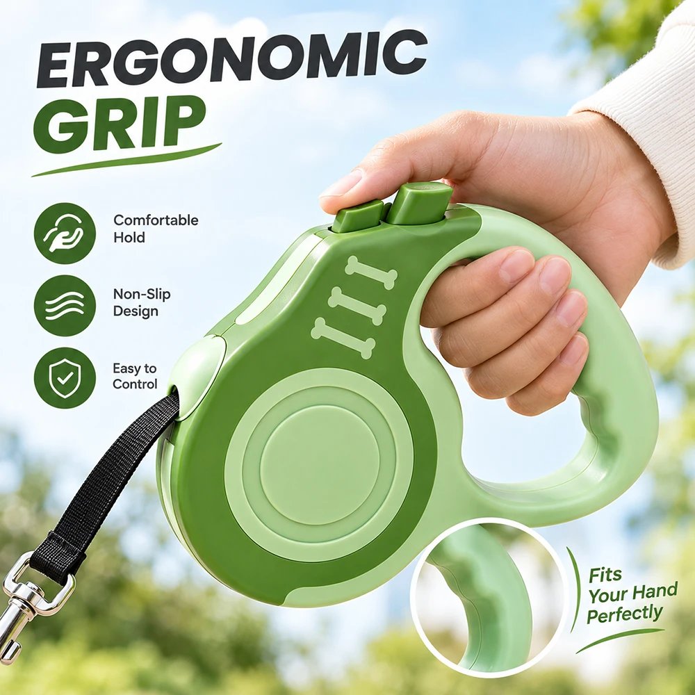 3M 5M Retractable Dog Leash Ergonomic Handle Automatic Extending Puppy Walking Leash Lead for Small Dogs Daily Outdoor Walking