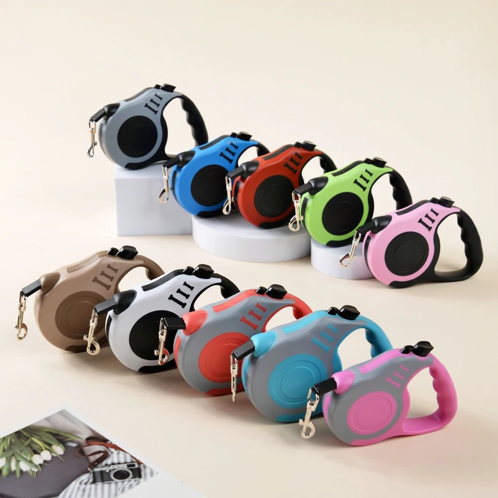 3M 5M Retractable Dog Leash Ergonomic Handle Automatic Extending Puppy Walking Leash Lead for Small Dogs Daily Outdoor Walking