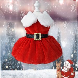 Christmas Princess Dress for Small Dogs and Cats