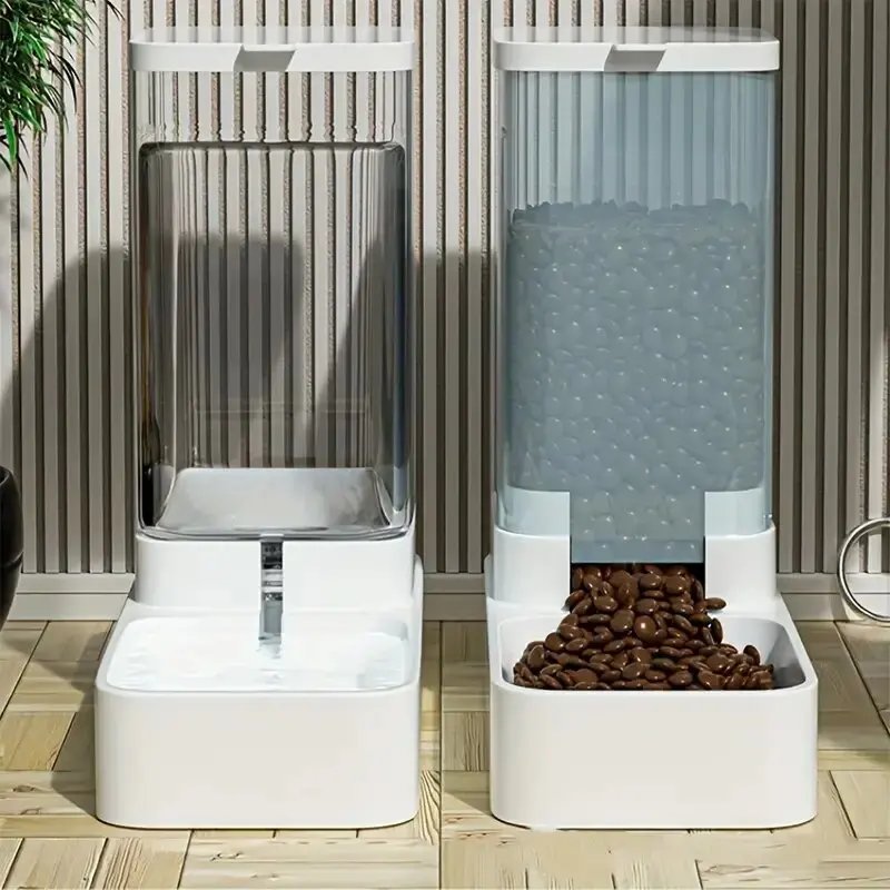 1pc/2pcs Automatic Dog Feeder/Water Dispenser, Plastic Gravity Dog Food And Water Dispenser Set 1pc/2pcs Automatic Dog Feeder/Water Dispenser, Plastic Gravity Dog Food And Water Dispenser Set
