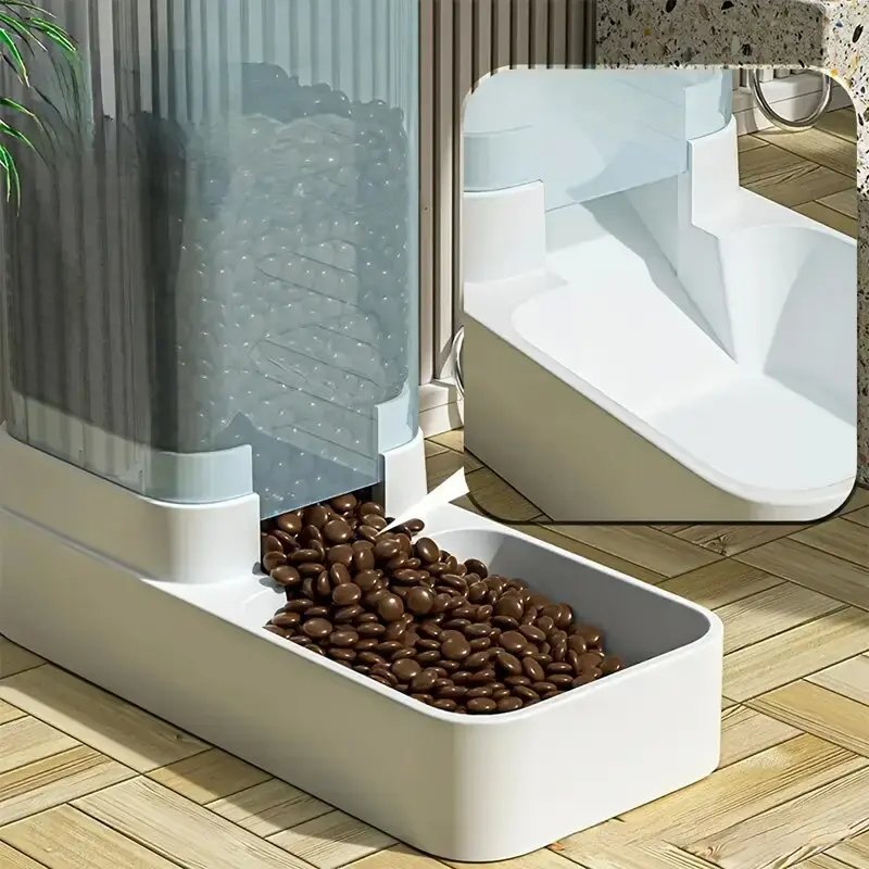 1pc/2pcs Automatic Dog Feeder/Water Dispenser, Plastic Gravity Dog Food And Water Dispenser Set 1pc/2pcs Automatic Dog Feeder/Water Dispenser, Plastic Gravity Dog Food And Water Dispenser Set