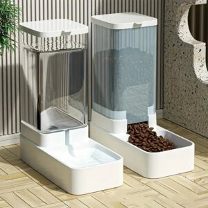 Automatic Dog Food and Water Dispenser Set