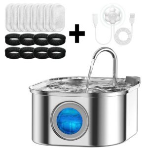 3.2L Stainless Steel Cat Water Fountain with Sensor